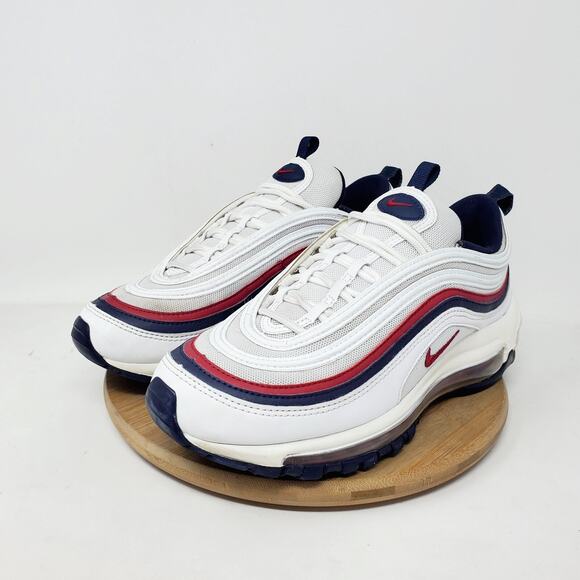 Nike Air Max 97‎ Shoes Womens 7.5 Red Crush White Blue Athletic Lace Up Sneaker - Picture 2 of 15